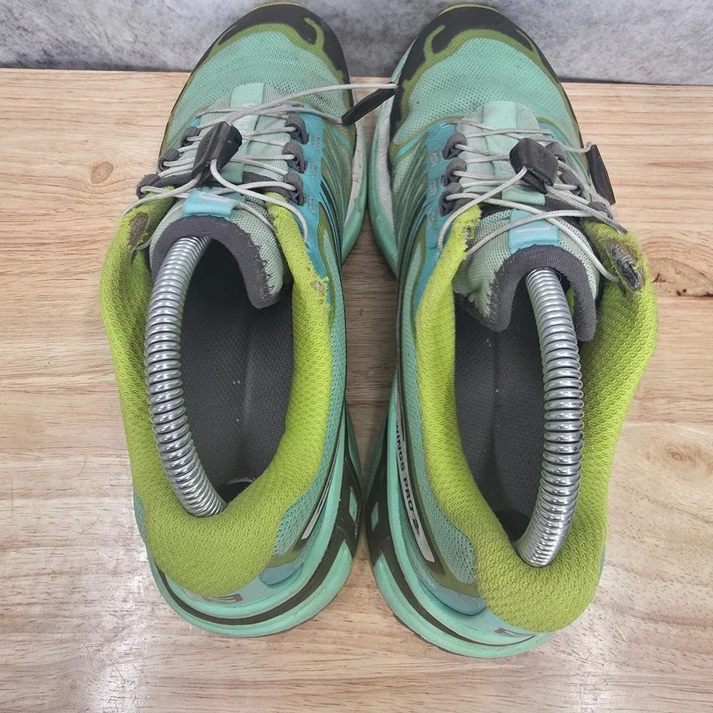 Salomon Wings Pro 2 Trail Running Shoes Womens 8 Lime Green Hiking Sneakers